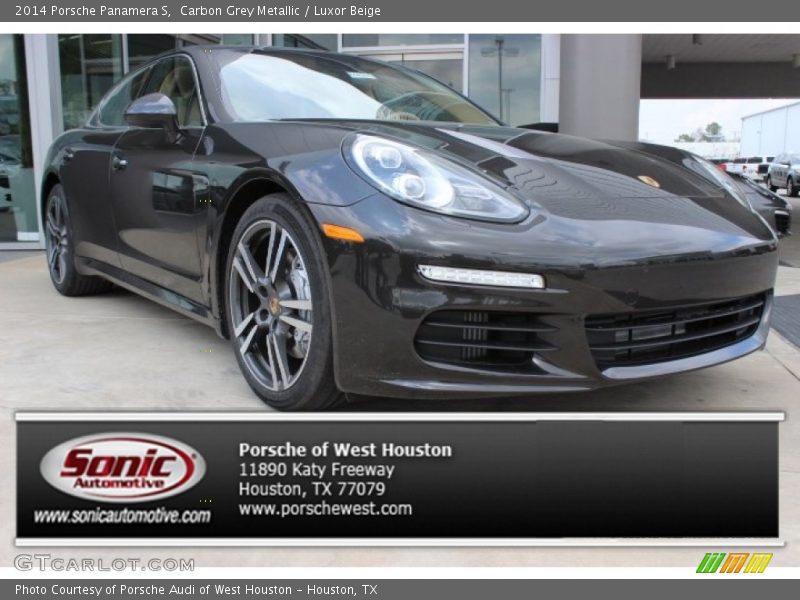 Carbon Grey Metallic / Luxor Beige 2014 Porsche Panamera S