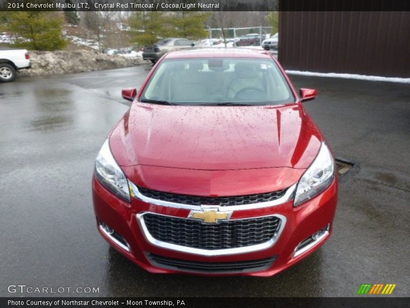 Crystal Red Tintcoat / Cocoa/Light Neutral 2014 Chevrolet Malibu LTZ