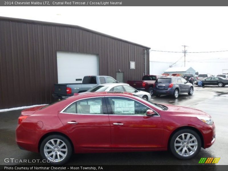 Crystal Red Tintcoat / Cocoa/Light Neutral 2014 Chevrolet Malibu LTZ