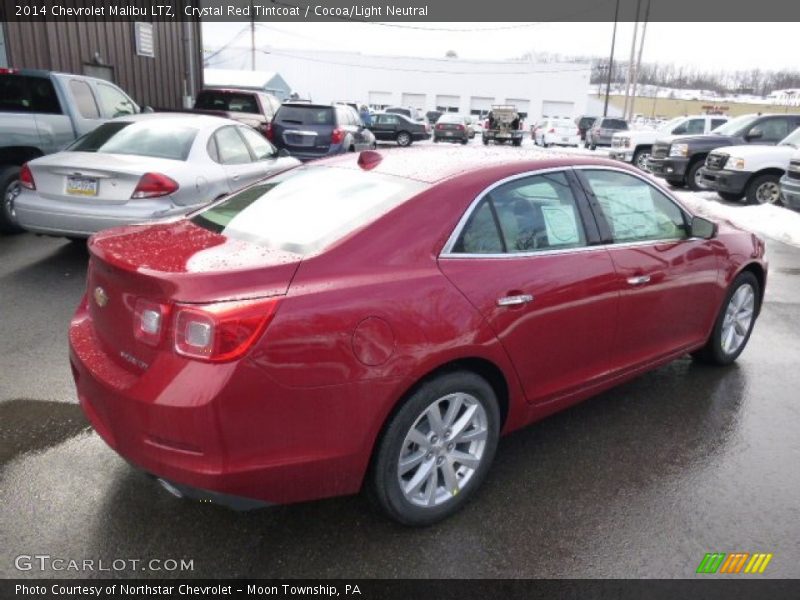 Crystal Red Tintcoat / Cocoa/Light Neutral 2014 Chevrolet Malibu LTZ