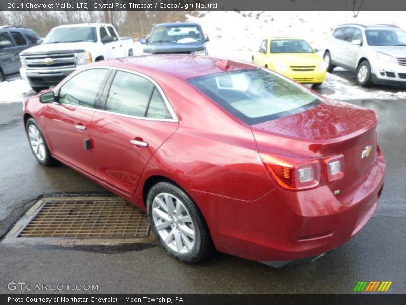 Crystal Red Tintcoat / Cocoa/Light Neutral 2014 Chevrolet Malibu LTZ