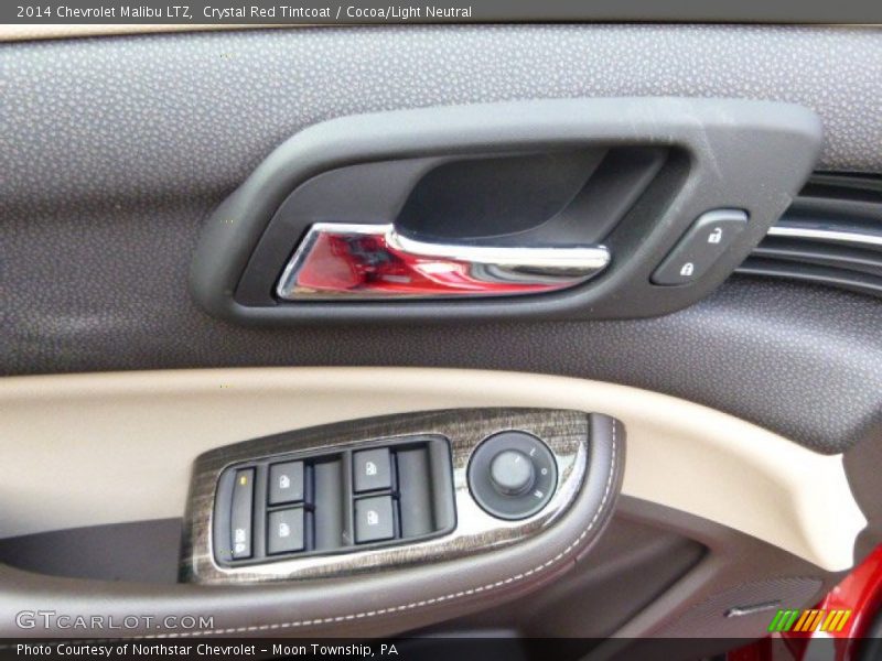 Crystal Red Tintcoat / Cocoa/Light Neutral 2014 Chevrolet Malibu LTZ