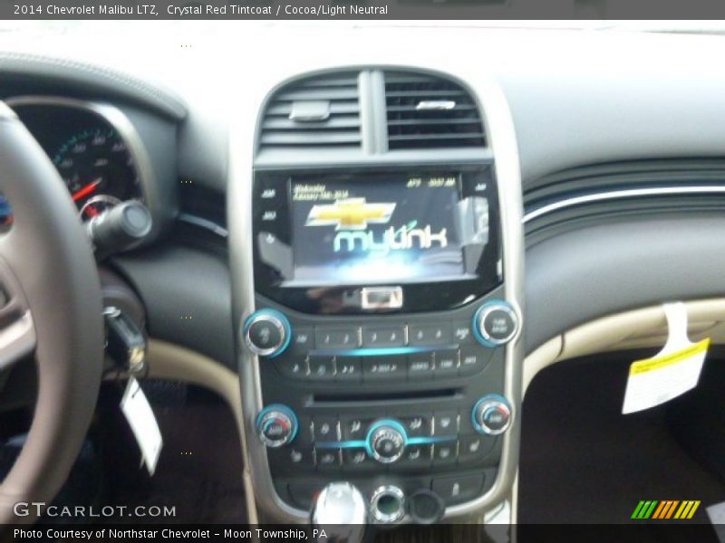 Crystal Red Tintcoat / Cocoa/Light Neutral 2014 Chevrolet Malibu LTZ