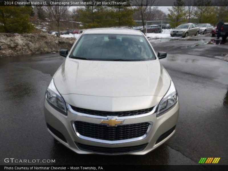 Champagne Silver Metallic / Jet Black/Titanium 2014 Chevrolet Malibu LS