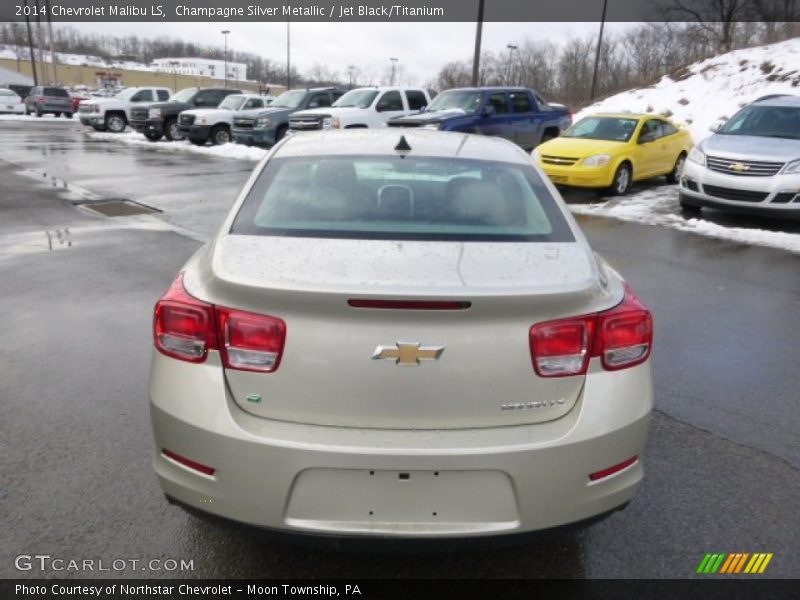 Champagne Silver Metallic / Jet Black/Titanium 2014 Chevrolet Malibu LS