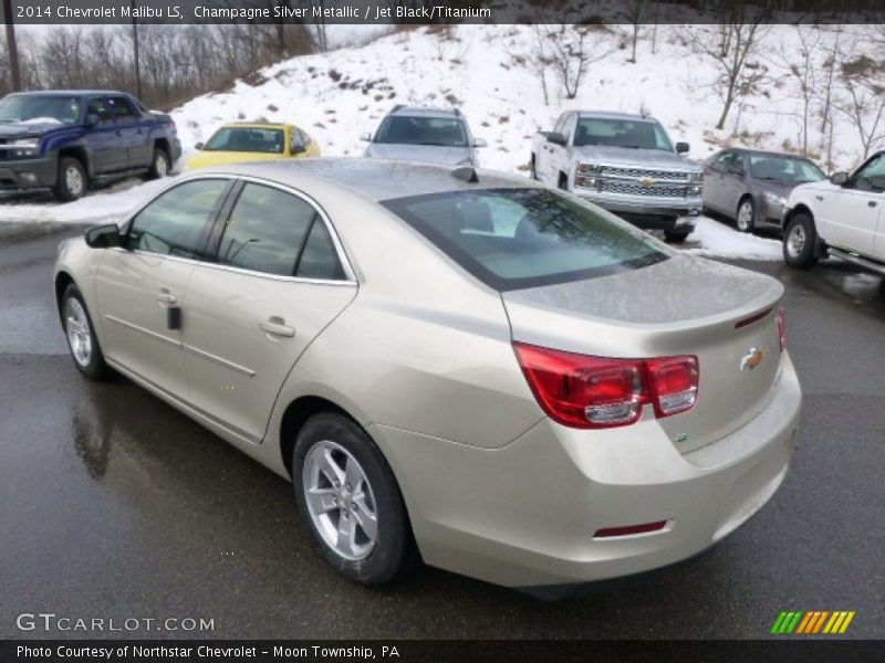 Champagne Silver Metallic / Jet Black/Titanium 2014 Chevrolet Malibu LS