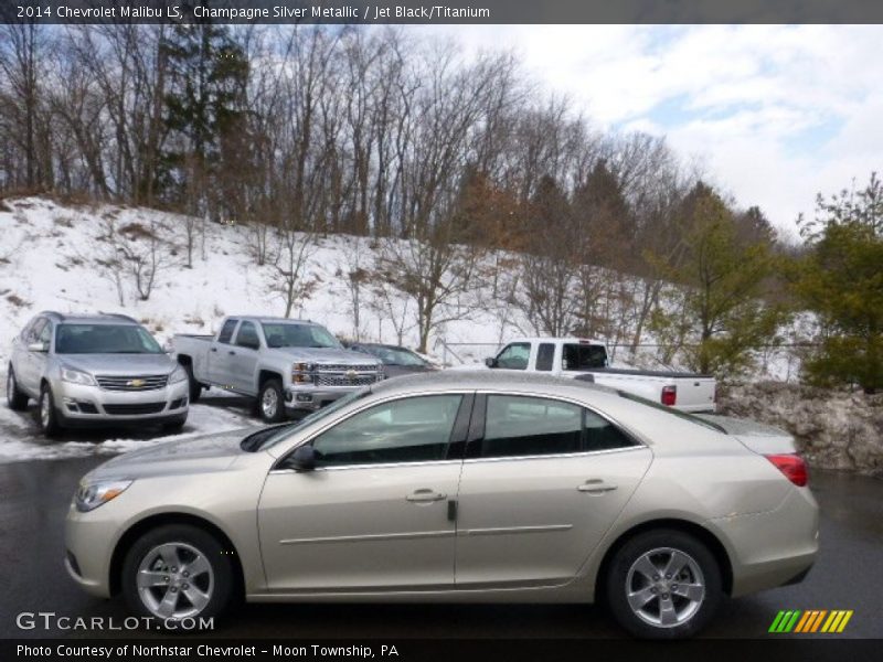 Champagne Silver Metallic / Jet Black/Titanium 2014 Chevrolet Malibu LS