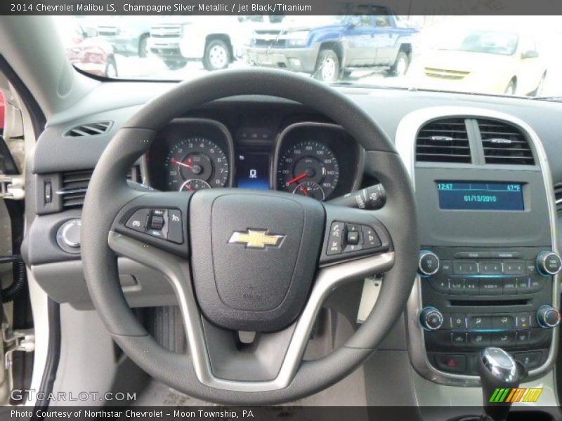 Champagne Silver Metallic / Jet Black/Titanium 2014 Chevrolet Malibu LS