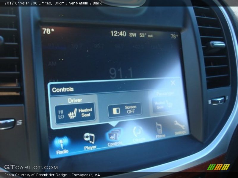 Bright Silver Metallic / Black 2012 Chrysler 300 Limited