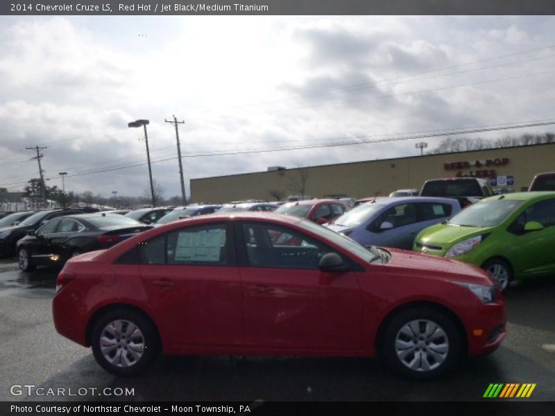 Red Hot / Jet Black/Medium Titanium 2014 Chevrolet Cruze LS