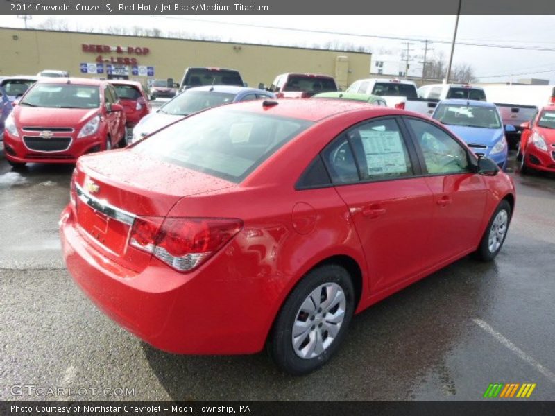 Red Hot / Jet Black/Medium Titanium 2014 Chevrolet Cruze LS