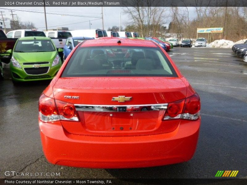 Red Hot / Jet Black/Medium Titanium 2014 Chevrolet Cruze LS