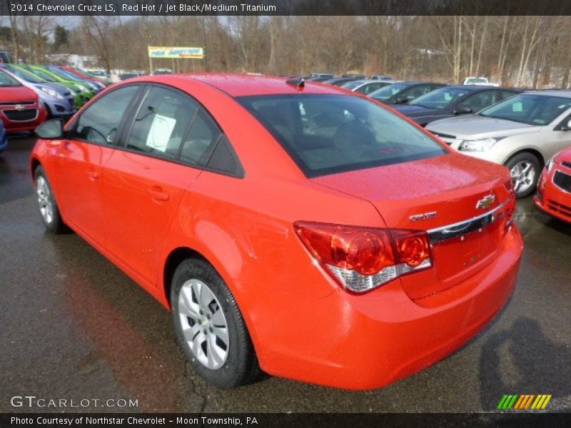Red Hot / Jet Black/Medium Titanium 2014 Chevrolet Cruze LS
