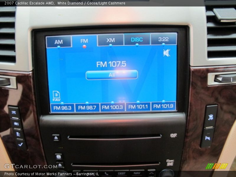 White Diamond / Cocoa/Light Cashmere 2007 Cadillac Escalade AWD