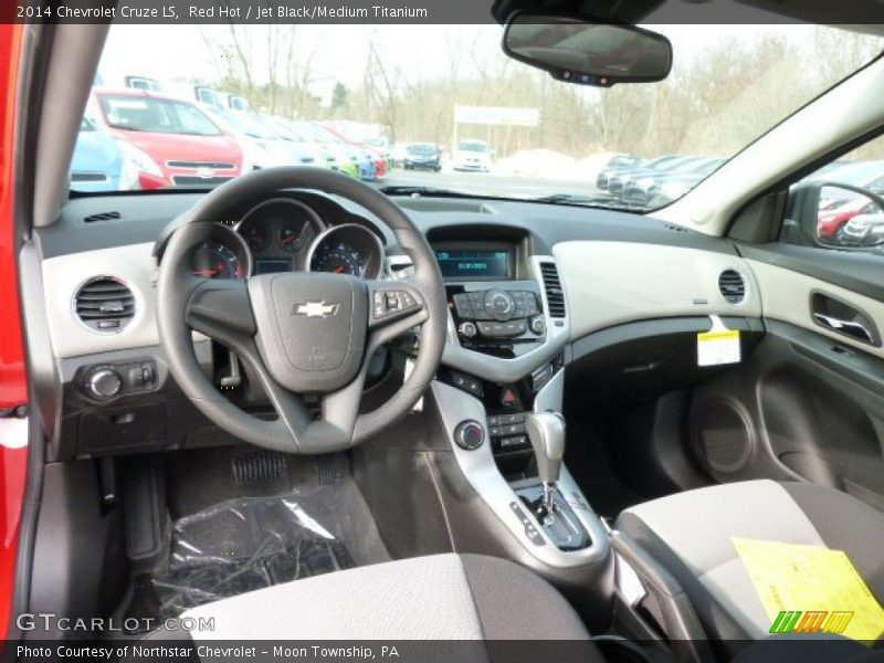 Red Hot / Jet Black/Medium Titanium 2014 Chevrolet Cruze LS