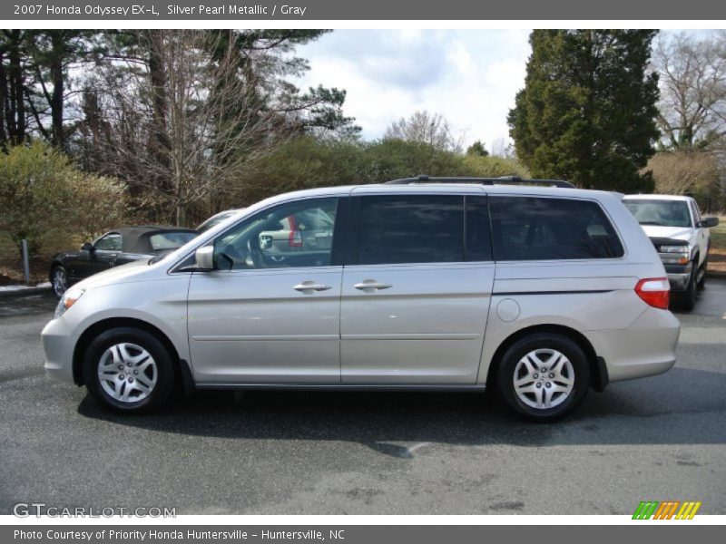 Silver Pearl Metallic / Gray 2007 Honda Odyssey EX-L