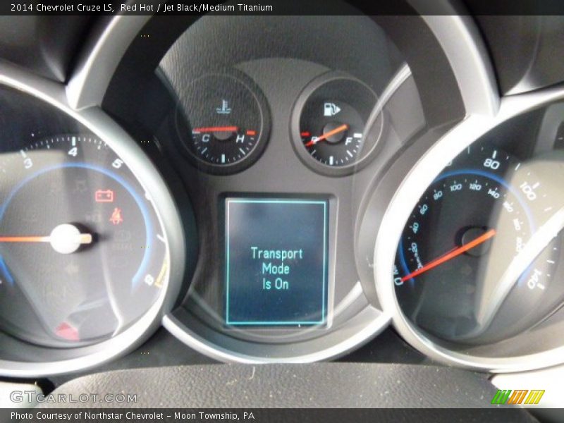 Red Hot / Jet Black/Medium Titanium 2014 Chevrolet Cruze LS