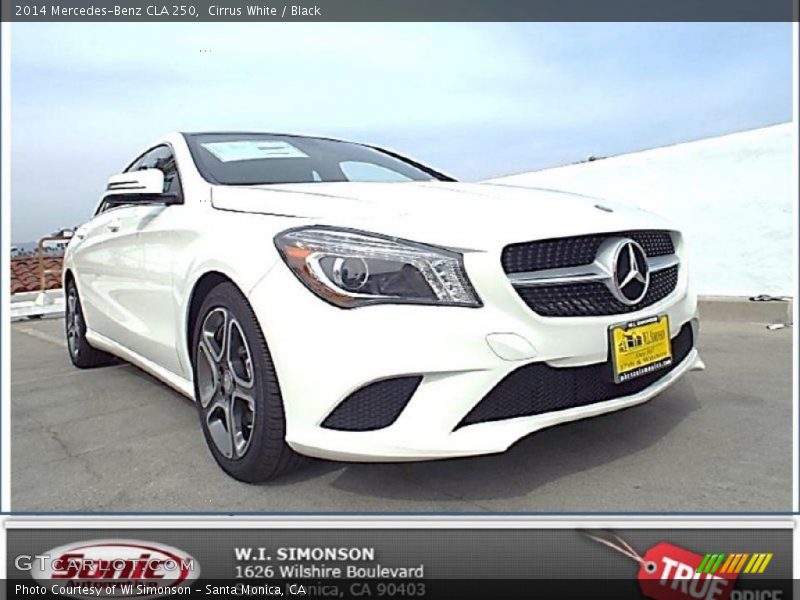 Cirrus White / Black 2014 Mercedes-Benz CLA 250
