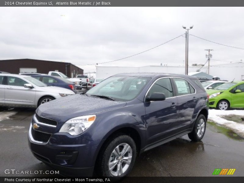 Atlantis Blue Metallic / Jet Black 2014 Chevrolet Equinox LS