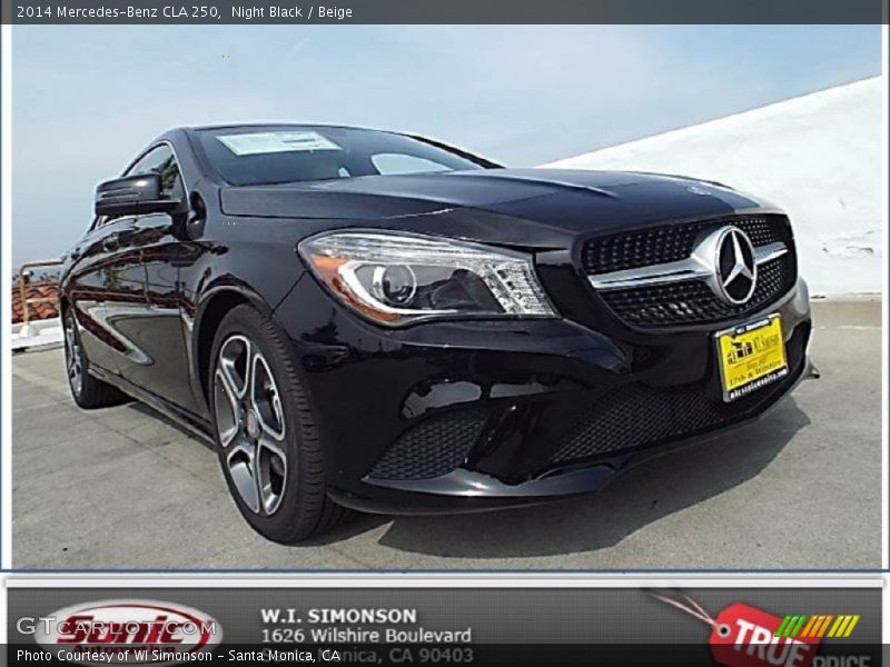 Night Black / Beige 2014 Mercedes-Benz CLA 250