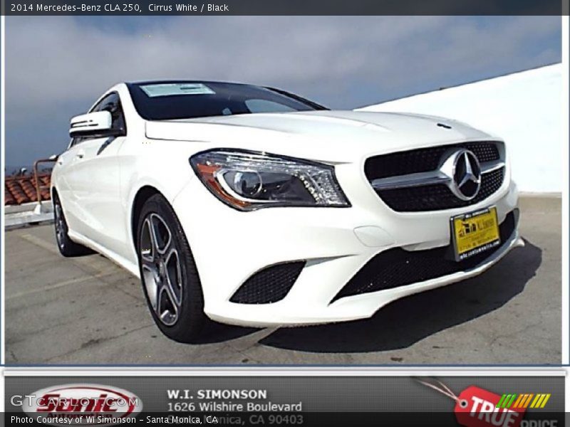 Cirrus White / Black 2014 Mercedes-Benz CLA 250