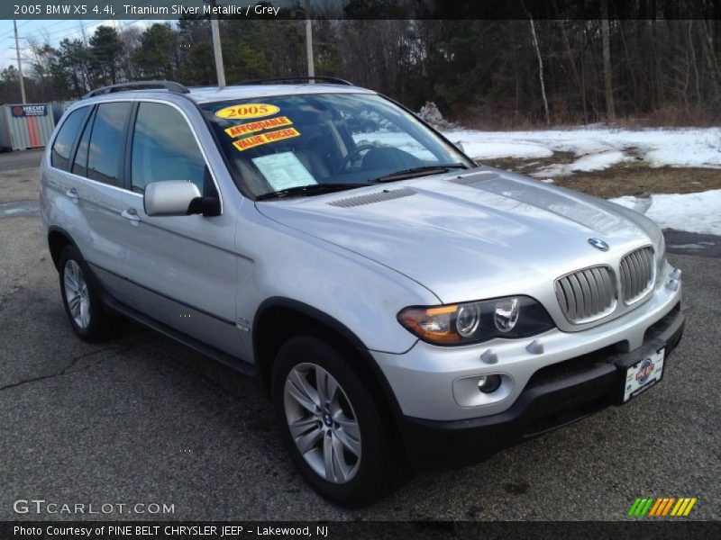 Titanium Silver Metallic / Grey 2005 BMW X5 4.4i