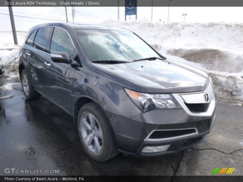 Grigio Metallic / Ebony 2011 Acura MDX Technology