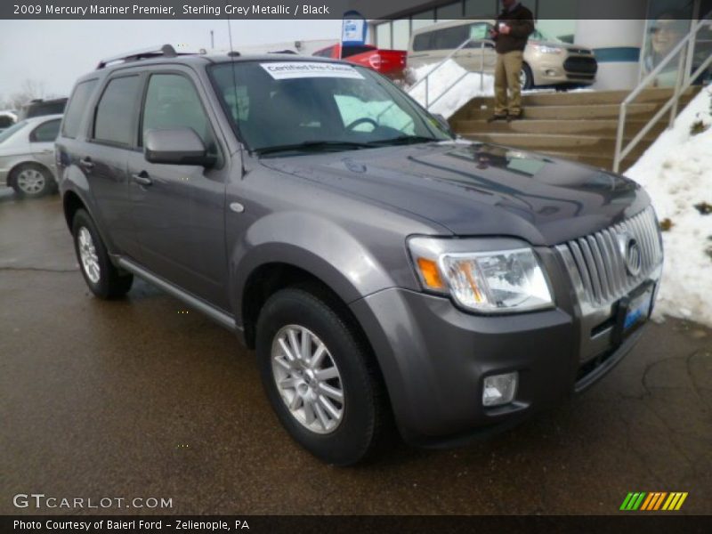 Sterling Grey Metallic / Black 2009 Mercury Mariner Premier