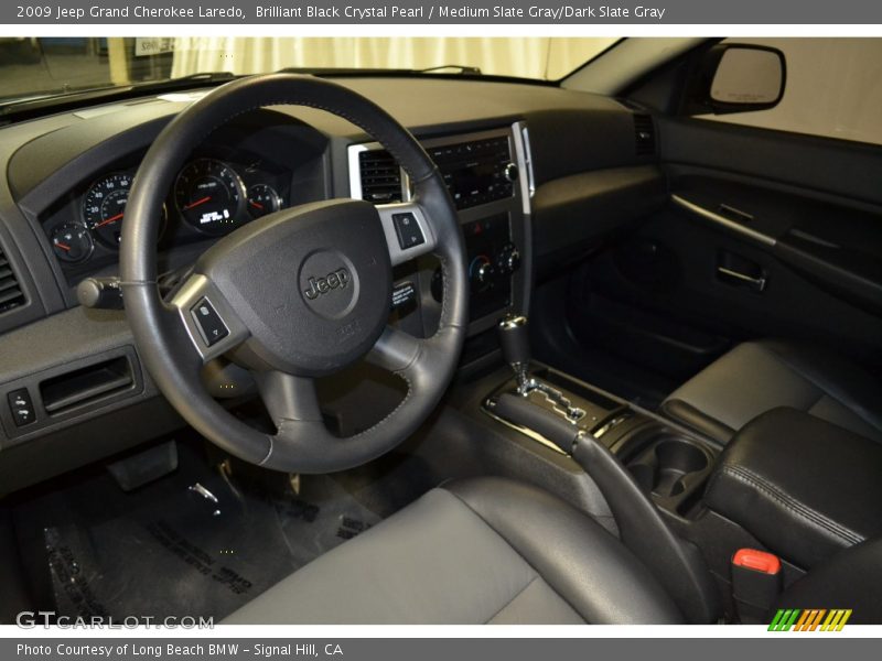 Brilliant Black Crystal Pearl / Medium Slate Gray/Dark Slate Gray 2009 Jeep Grand Cherokee Laredo