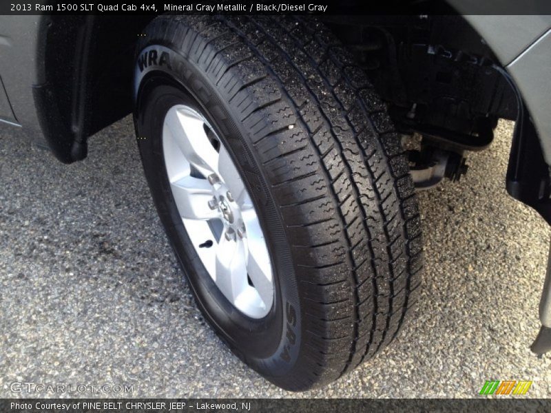 Mineral Gray Metallic / Black/Diesel Gray 2013 Ram 1500 SLT Quad Cab 4x4