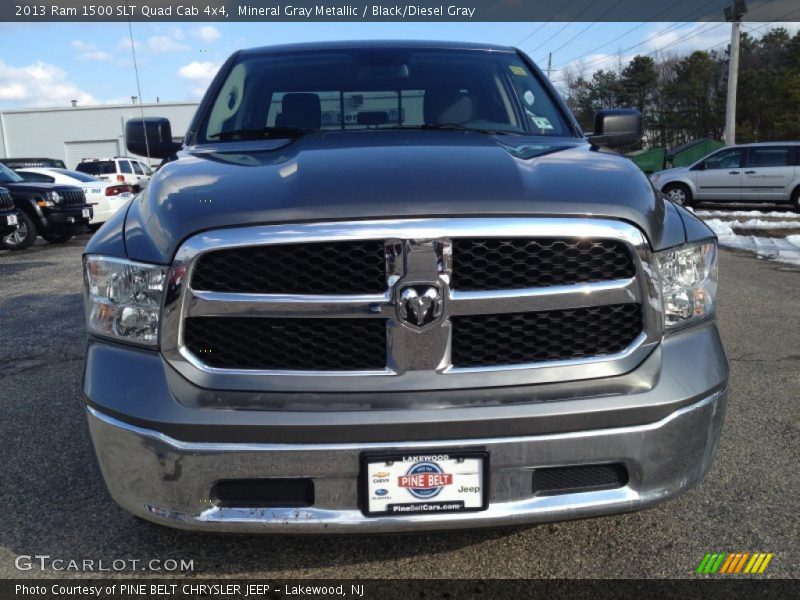 Mineral Gray Metallic / Black/Diesel Gray 2013 Ram 1500 SLT Quad Cab 4x4