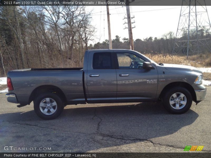 Mineral Gray Metallic / Black/Diesel Gray 2013 Ram 1500 SLT Quad Cab 4x4