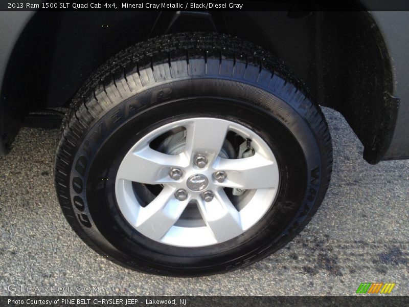 Mineral Gray Metallic / Black/Diesel Gray 2013 Ram 1500 SLT Quad Cab 4x4