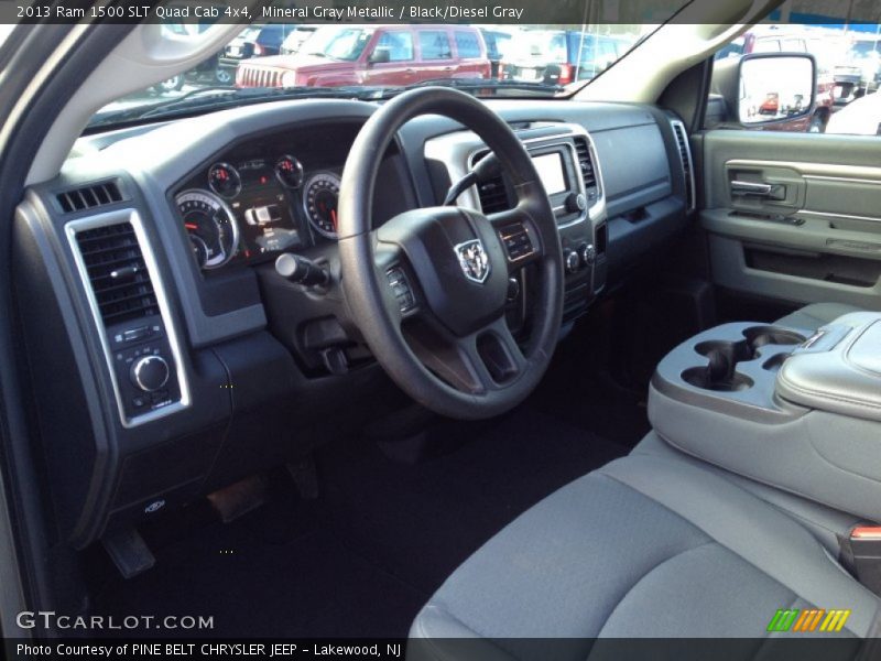 Mineral Gray Metallic / Black/Diesel Gray 2013 Ram 1500 SLT Quad Cab 4x4