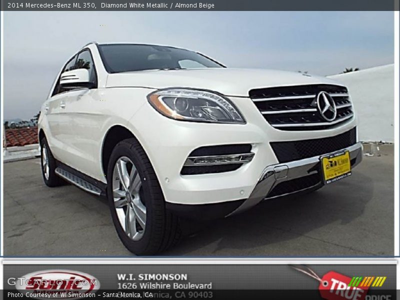 Diamond White Metallic / Almond Beige 2014 Mercedes-Benz ML 350