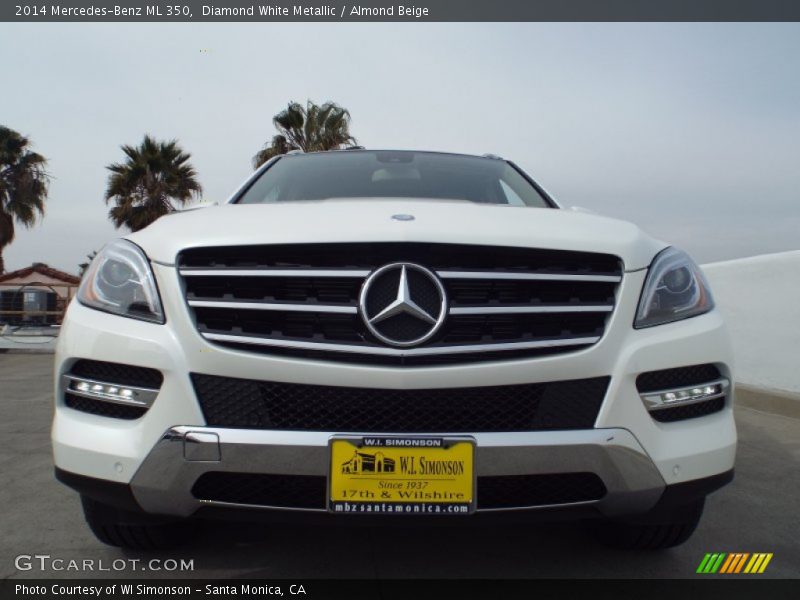 Diamond White Metallic / Almond Beige 2014 Mercedes-Benz ML 350