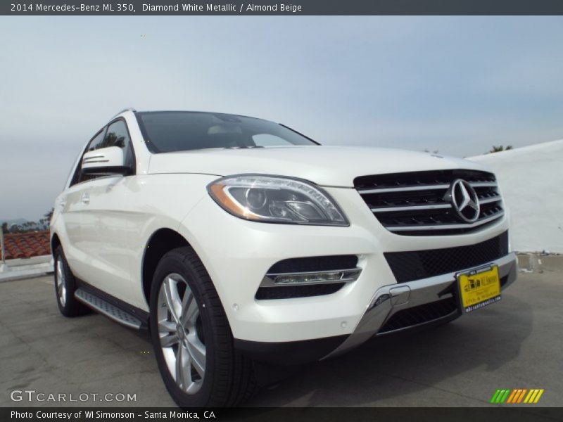 Diamond White Metallic / Almond Beige 2014 Mercedes-Benz ML 350
