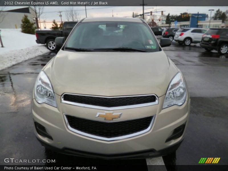 Gold Mist Metallic / Jet Black 2012 Chevrolet Equinox LS AWD