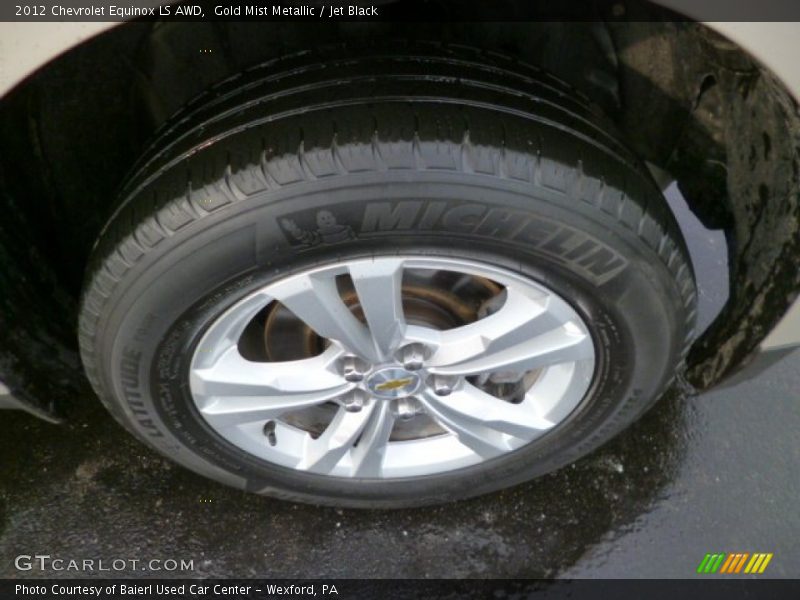 Gold Mist Metallic / Jet Black 2012 Chevrolet Equinox LS AWD