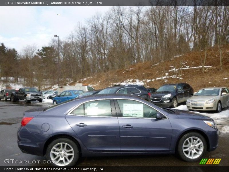 Atlantis Blue Metallic / Jet Black 2014 Chevrolet Malibu LT