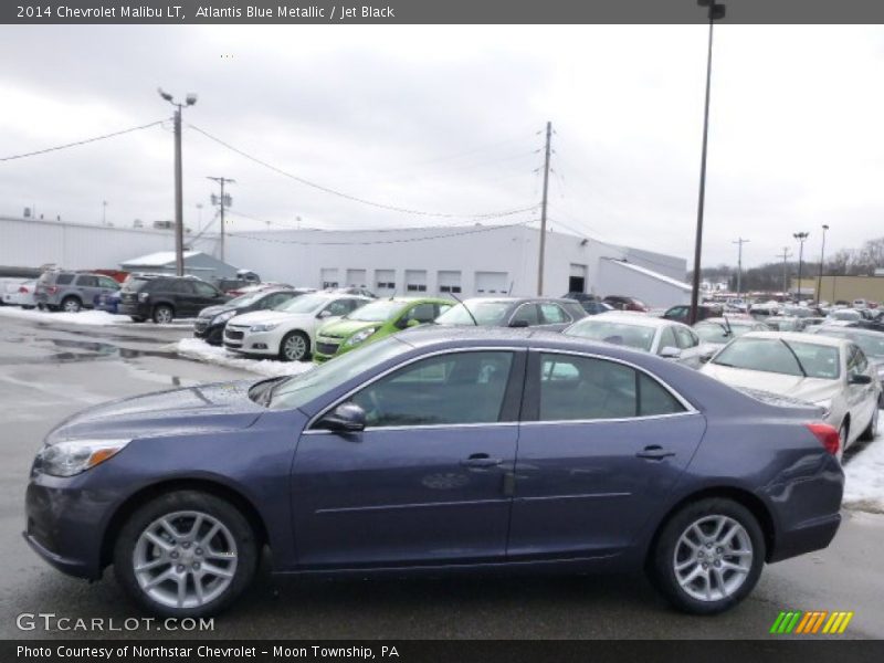 Atlantis Blue Metallic / Jet Black 2014 Chevrolet Malibu LT