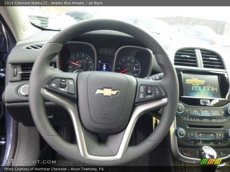 Atlantis Blue Metallic / Jet Black 2014 Chevrolet Malibu LT