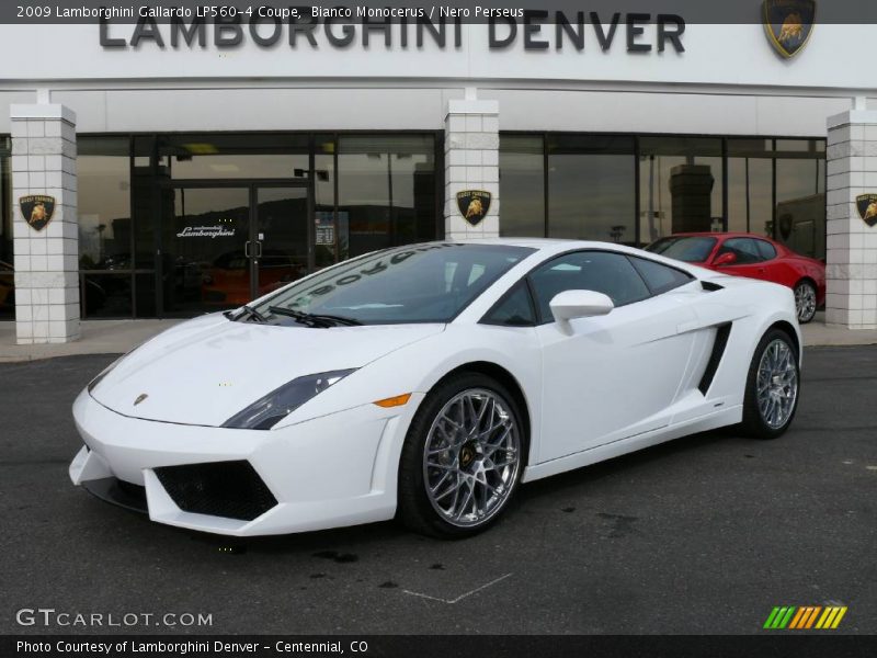 Bianco Monocerus / Nero Perseus 2009 Lamborghini Gallardo LP560-4 Coupe