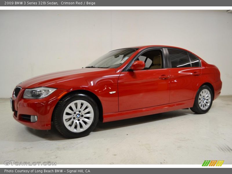 Crimson Red / Beige 2009 BMW 3 Series 328i Sedan