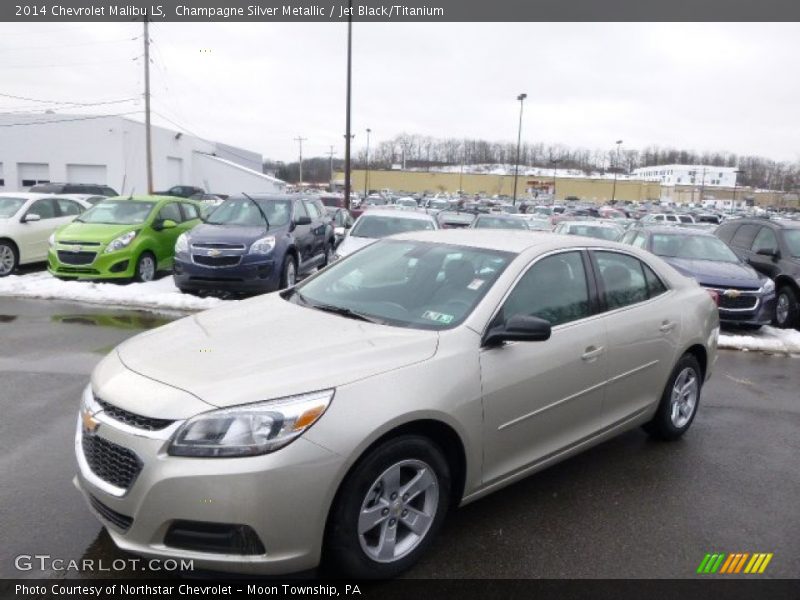 Champagne Silver Metallic / Jet Black/Titanium 2014 Chevrolet Malibu LS