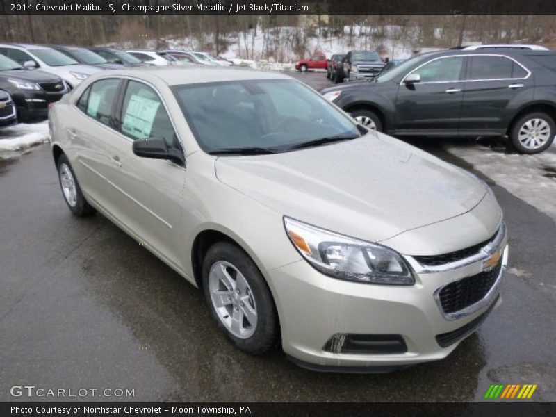 Champagne Silver Metallic / Jet Black/Titanium 2014 Chevrolet Malibu LS