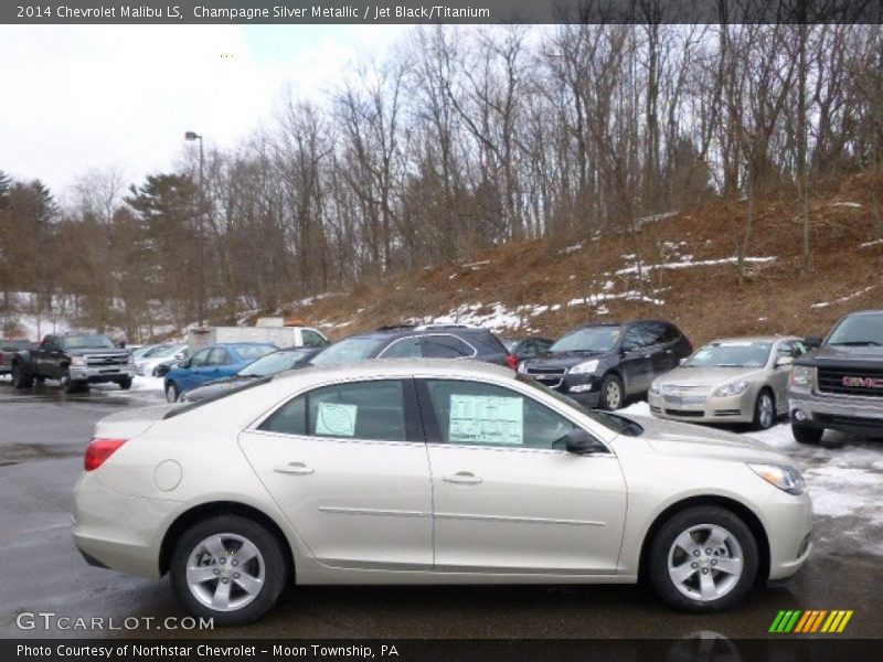 Champagne Silver Metallic / Jet Black/Titanium 2014 Chevrolet Malibu LS