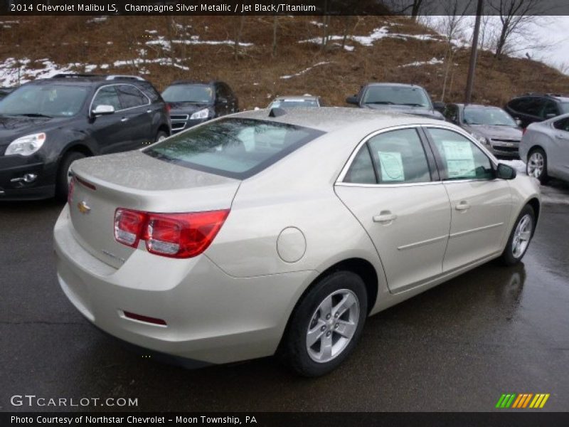 Champagne Silver Metallic / Jet Black/Titanium 2014 Chevrolet Malibu LS