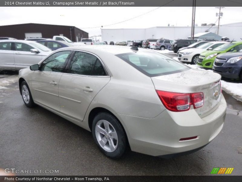 Champagne Silver Metallic / Jet Black/Titanium 2014 Chevrolet Malibu LS