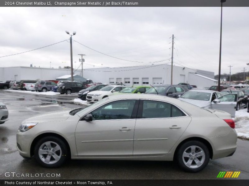 Champagne Silver Metallic / Jet Black/Titanium 2014 Chevrolet Malibu LS